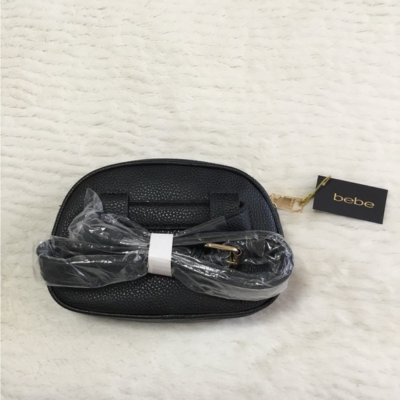 Bebe black taupe fanny pack new with tag - Picture 2 of 13